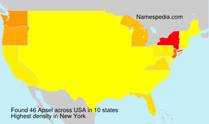 Surname Apsel in USA Surname Apsel in USA