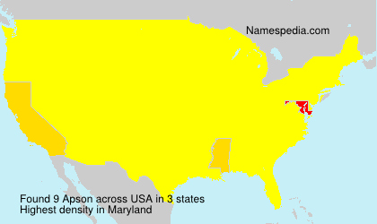 Surname Apson in USA Surname Apson in USA