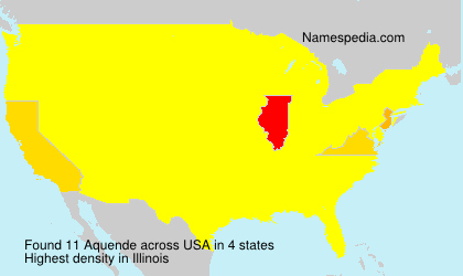 Surname Aquende in USA