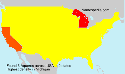Surname Aqueros in USA