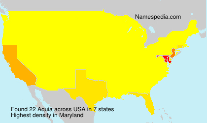 Surname Aquia in USA