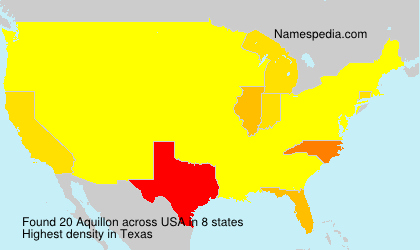Surname Aquillon in USA