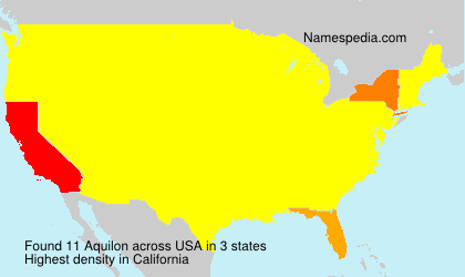 Surname Aquilon in USA