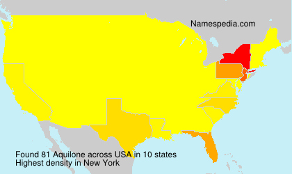 Surname Aquilone in USA