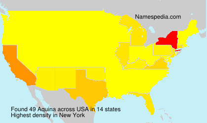 Surname Aquina in USA