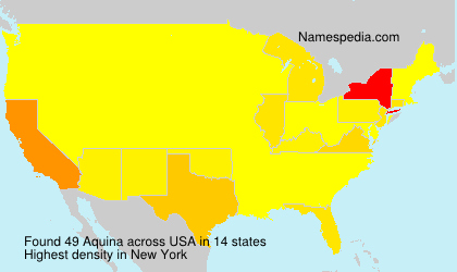 Surname Aquina in USA Surname Aquina in USA