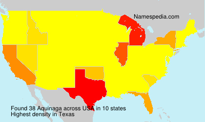 Surname Aquinaga in USA