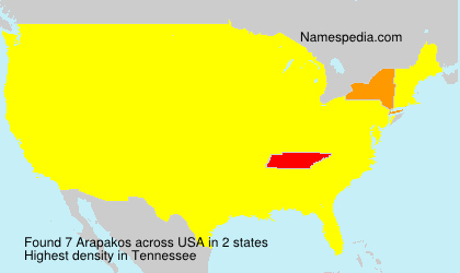Surname Arapakos in USA Surname Arapakos in USA