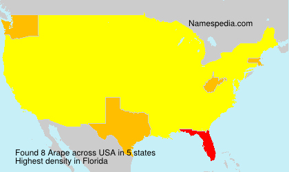 Surname Arape in USA Surname Arape in USA