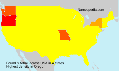 Surname Arbak in USA Surname Arbak in USA
