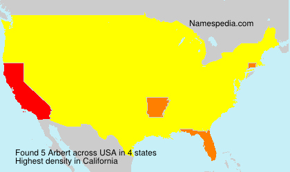 Surname Arbert in USA Surname Arbert in USA