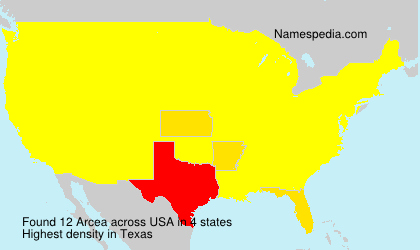 Surname Arcea in USA Surname Arcea in USA