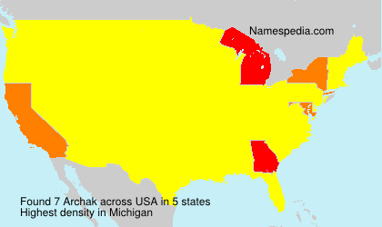 Surname Archak in USA Surname Archak in USA