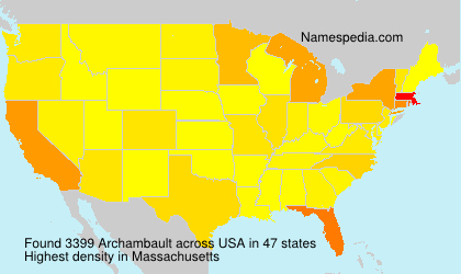 Surname Archambault in USA Surname Archambault in USA
