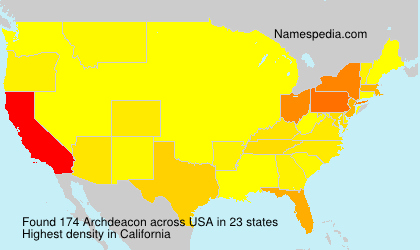 Surname Archdeacon in USA Surname Archdeacon in USA