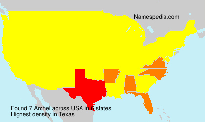 Surname Archel in USA