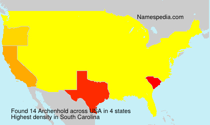 Surname Archenhold in USA Surname Archenhold in USA