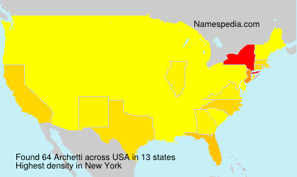 Surname Archetti in USA Surname Archetti in USA