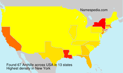 Surname Archille in USA Surname Archille in USA