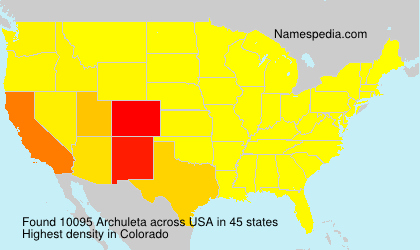 Surname Archuleta in USA
