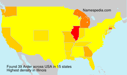 Surname Arder in USA Surname Arder in USA