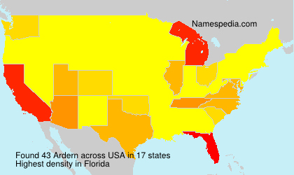 Surname Ardern in USA Surname Ardern in USA