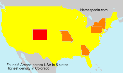 Surname Areana in USA Surname Areana in USA
