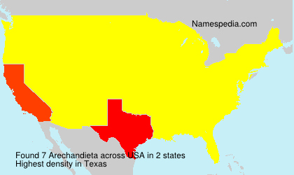 Surname Arechandieta in USA Surname Arechandieta in USA
