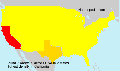Surname Areeckal in USA