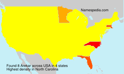 Surname Arekar in USA Surname Arekar in USA