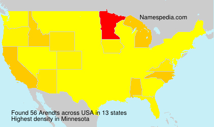 Surname Arendts in USA Surname Arendts in USA