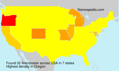 Surname Arensmeier in USA Surname Arensmeier in USA