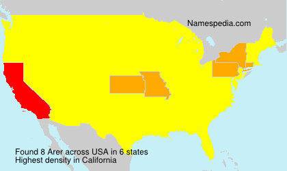 Surname Arer in USA Surname Arer in USA