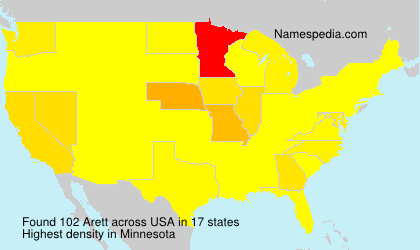 Surname Arett in USA Surname Arett in USA