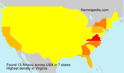 Surname Arfaoui in USA Surname Arfaoui in USA