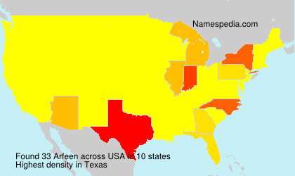 Surname Arfeen in USA Surname Arfeen in USA