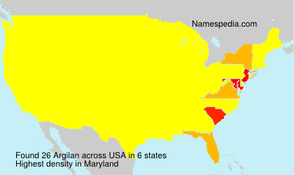 Surname Argilan in USA Surname Argilan in USA
