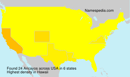Surname Aricayos in USA Surname Aricayos in USA