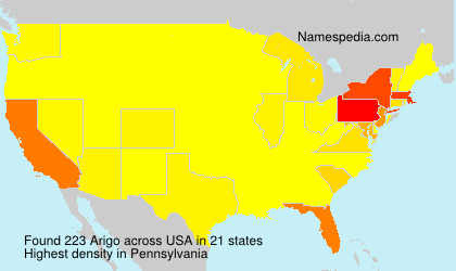Surname Arigo in USA Surname Arigo in USA