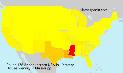 Surname Arinder in USA Surname Arinder in USA
