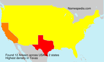 Surname Arkeen in USA
