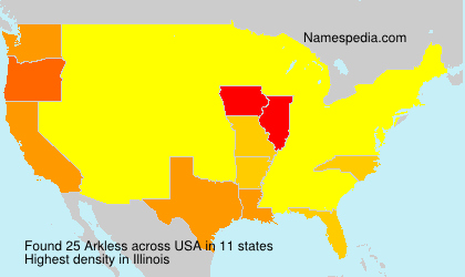 Surname Arkless in USA Surname Arkless in USA
