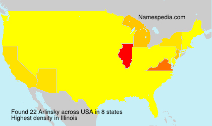 Surname Arlinsky in USA Surname Arlinsky in USA