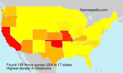 Surname Arnce in USA
