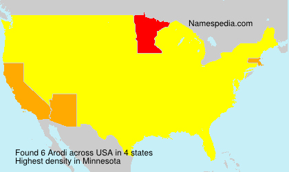 Surname Arodi in USA Surname Arodi in USA