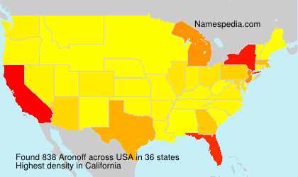 Surname Aronoff in USA Surname Aronoff in USA