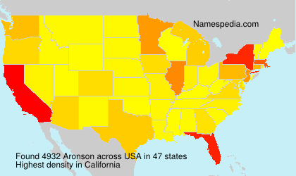 Surname Aronson in USA Surname Aronson in USA