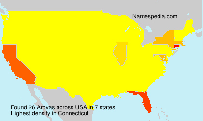 Surname Arovas in USA Surname Arovas in USA