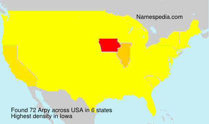 Surname Arpy in USA Surname Arpy in USA
