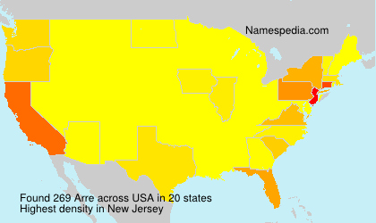 Surname Arre in USA Surname Arre in USA